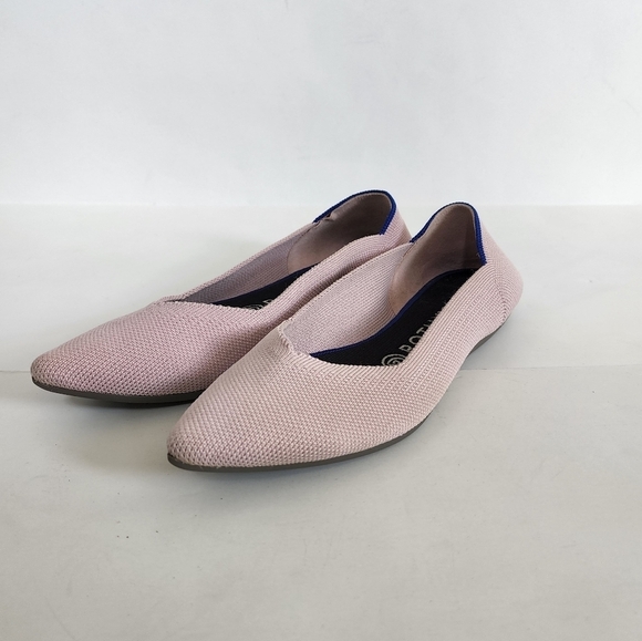 Rothys petal pink pointy tie flats size 7.5 - Picture 1 of 8